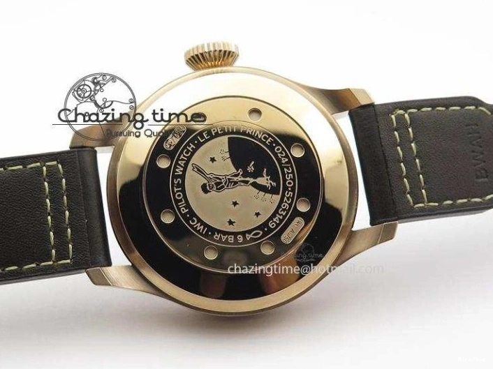 MIROTIME 1223 Big Pilot IW500909 RG ZF 1:1 Best Edition Le Petit Prince On Brown Leather Strap A Breathable 7293